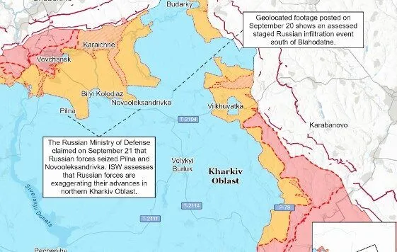 Ситуація на фронті 22 вересня: оновлена карта бойових дій