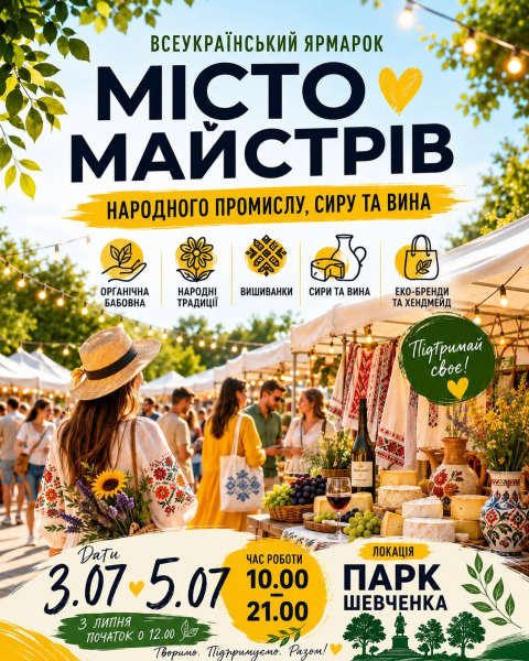 Ярмарок "Місто Майстрів" у парку Шевченка в Києві