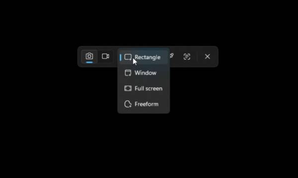 Налаштування області захоплення в Windows 11