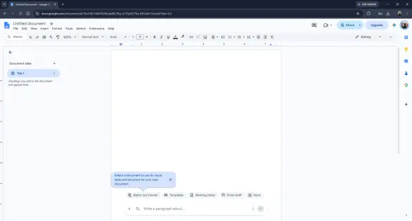 Панель інструментів форматування Google Docs